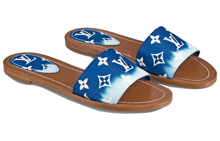 (WMNS) LOUIS VUITTON Lock It Slides 'Blue Monogram' 1A7TO6 - 3