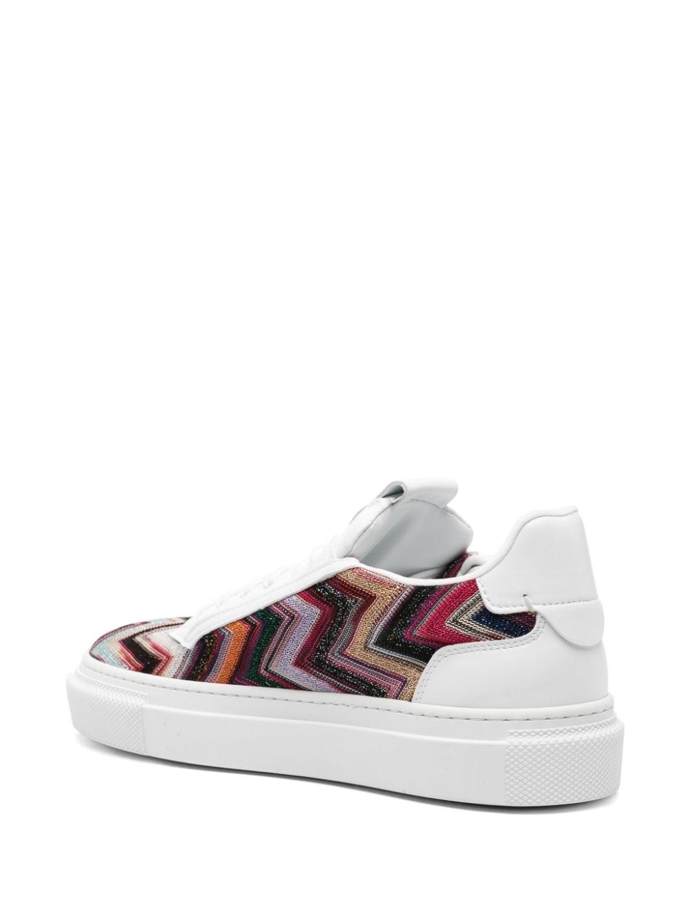 zigzag-pattern lurex-detail sneakers - 3