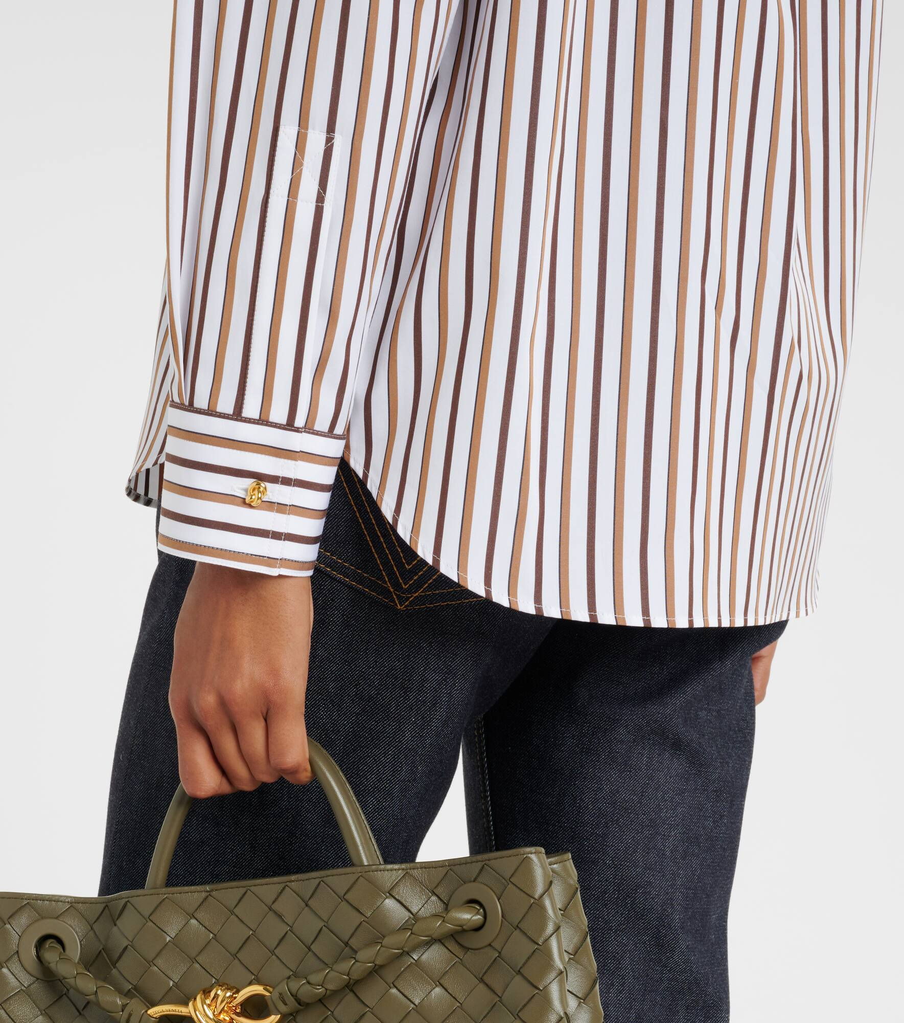 Striped cotton poplin shirt - 5