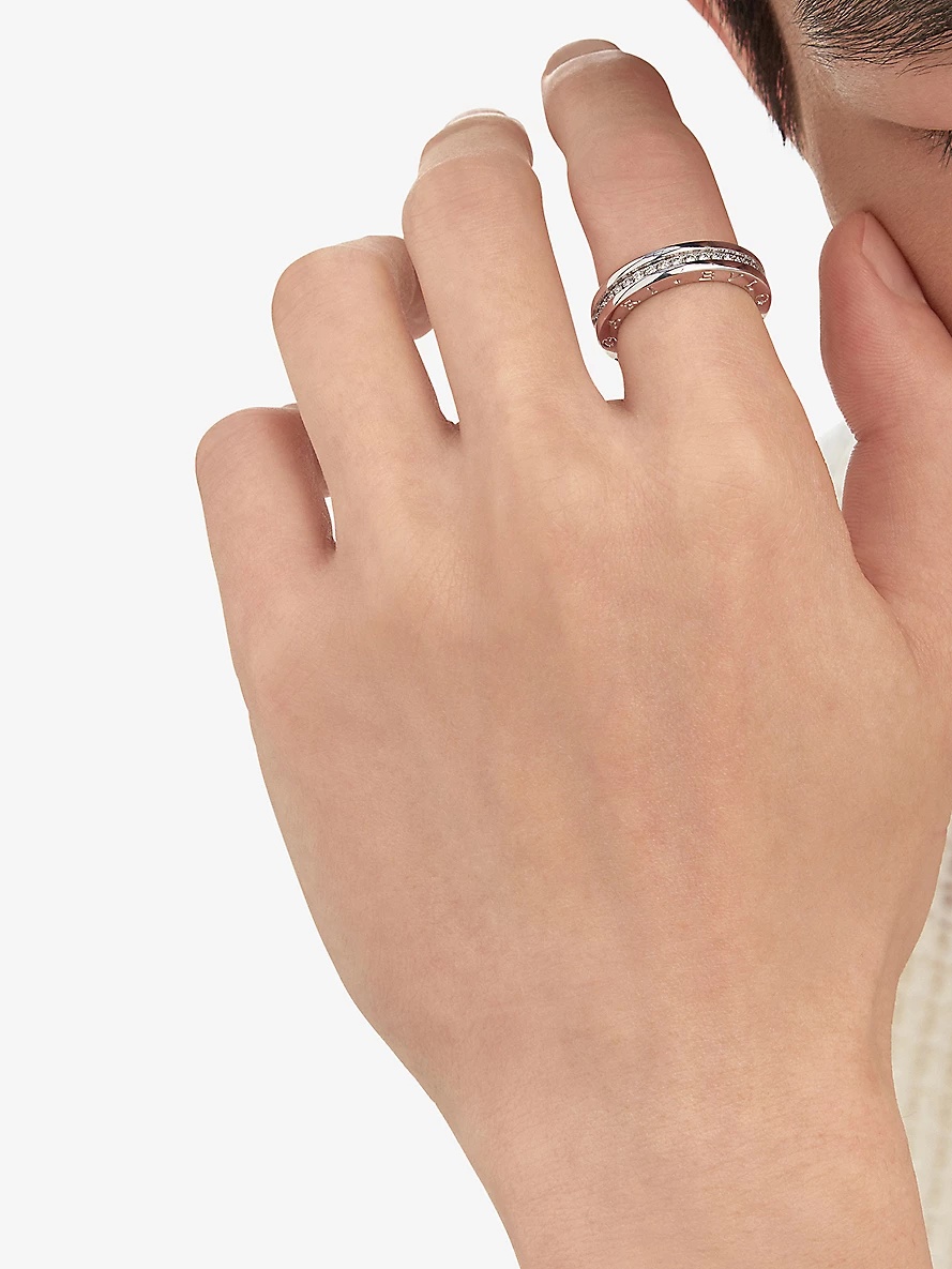B.zero1 one-band 18ct white-gold and 0.84ct round-cut diamond ring - 7