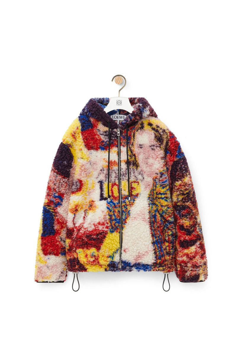 Hooded jacket in wool blend 1