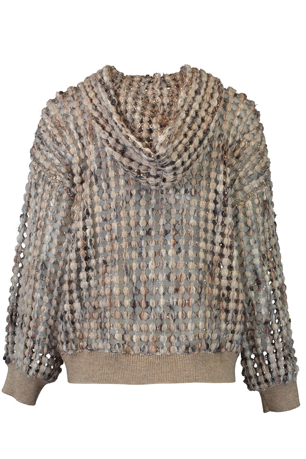 Embroidered Balloon Net Cardigan - 5