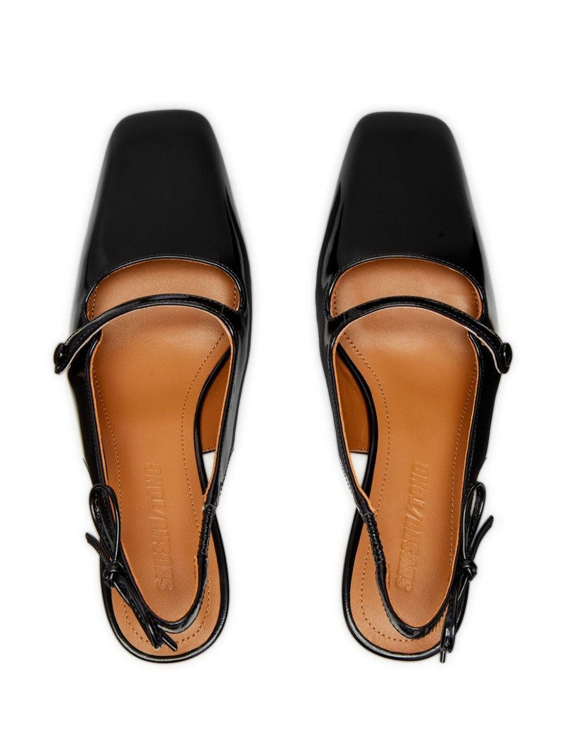Bow 50mm square-toe pumps 4