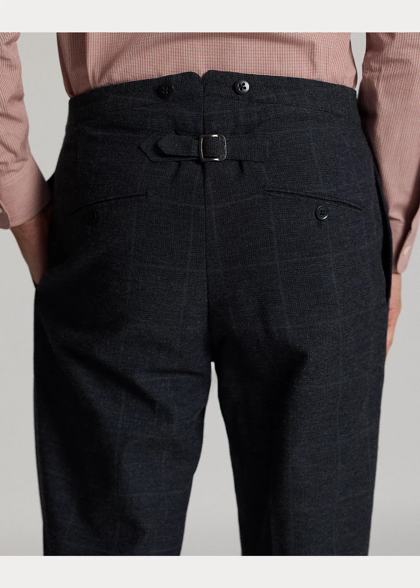 Slim Fit Indigo Checked Suit Trouser - 6