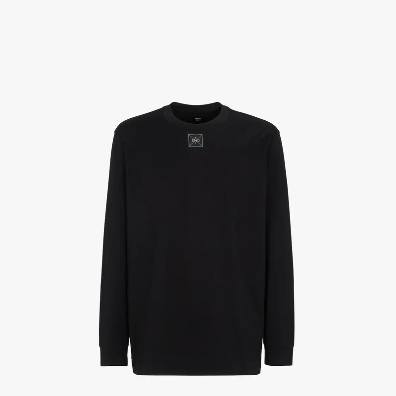 Black jersey T-shirt - 1