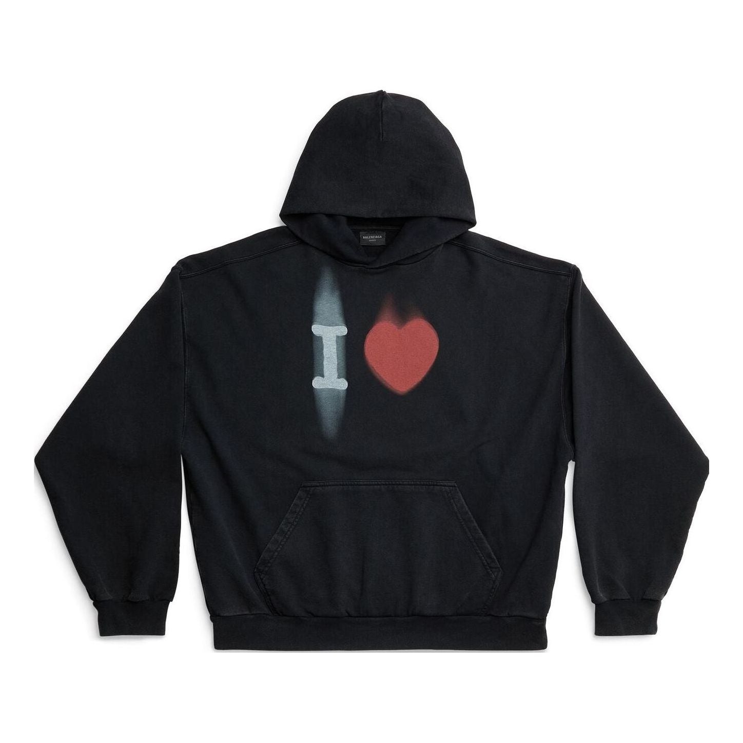 パーカー・フーディ BALENCIAGA FW23 VELVET SWEATSHIRT (751014_TOVO31000) Balenciaga Black Zip-up Hoodie And Rhinestone Bb Logo In
