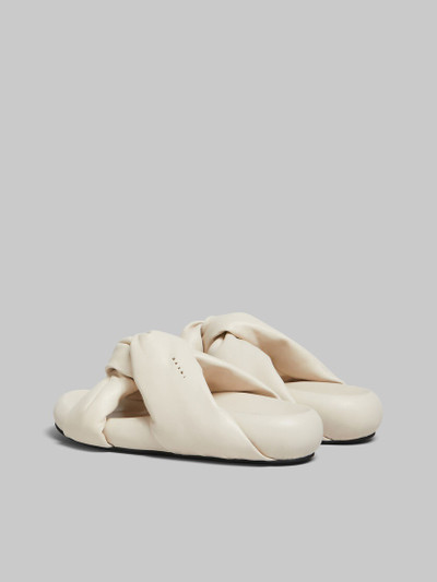 Marni IVORY TWISTED LEATHER BUBBLE SANDAL outlook
