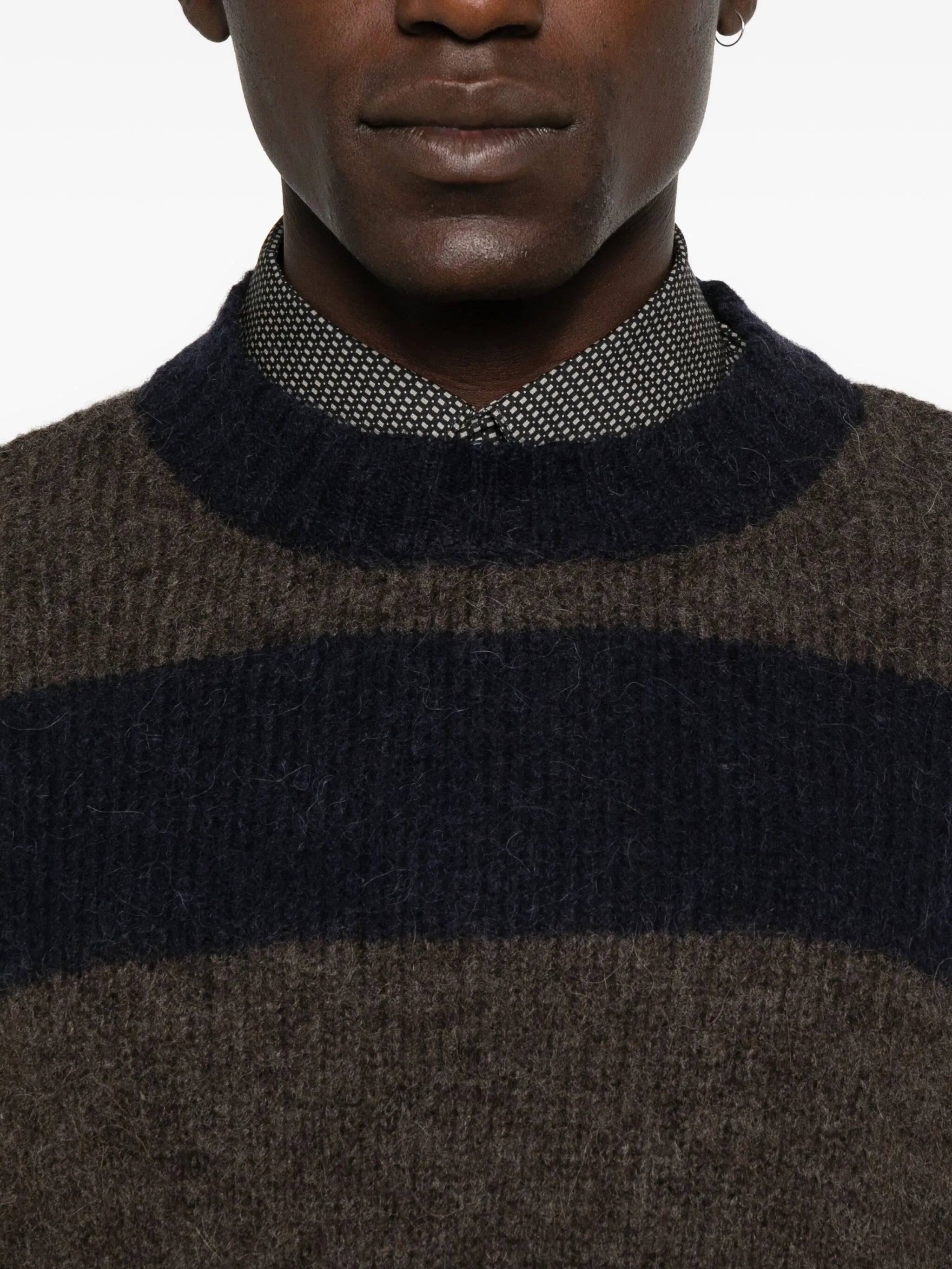Emporio Armani Striped Crew-neck Sweater - 3