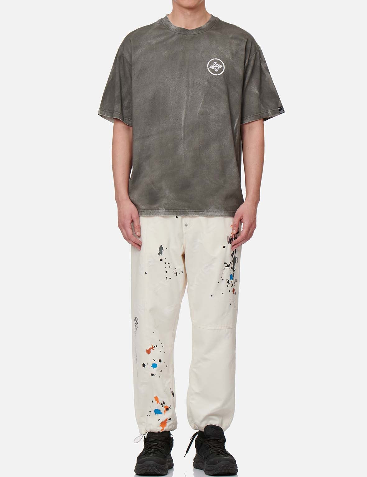 Paint Splash Print Monogram Denim Pants - 5