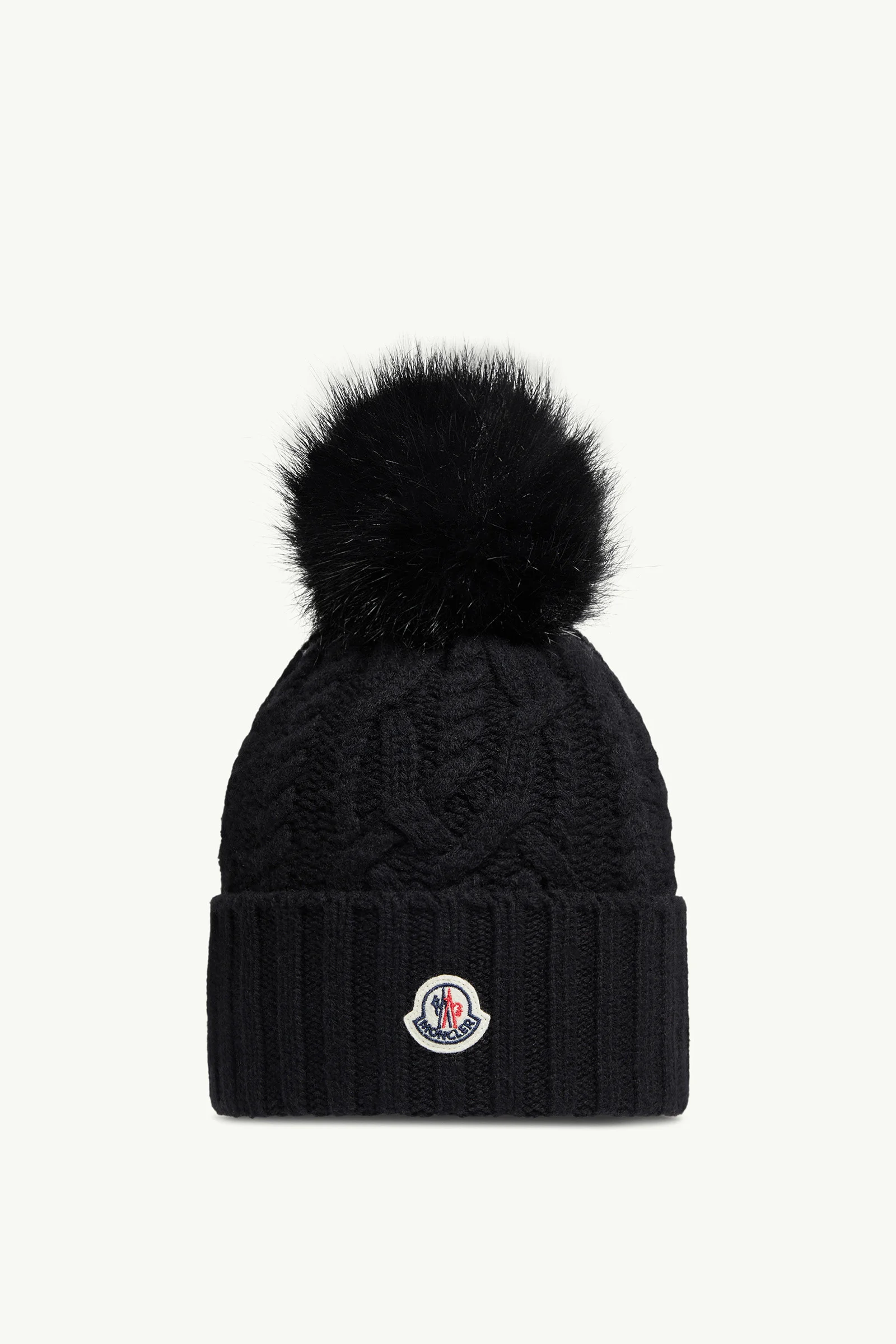 Cashmere Blend Beanie with Pom Pom - 1