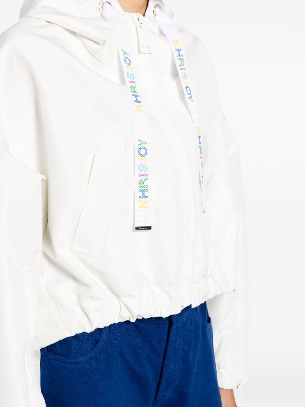 hooded cropped windbreaker - 5