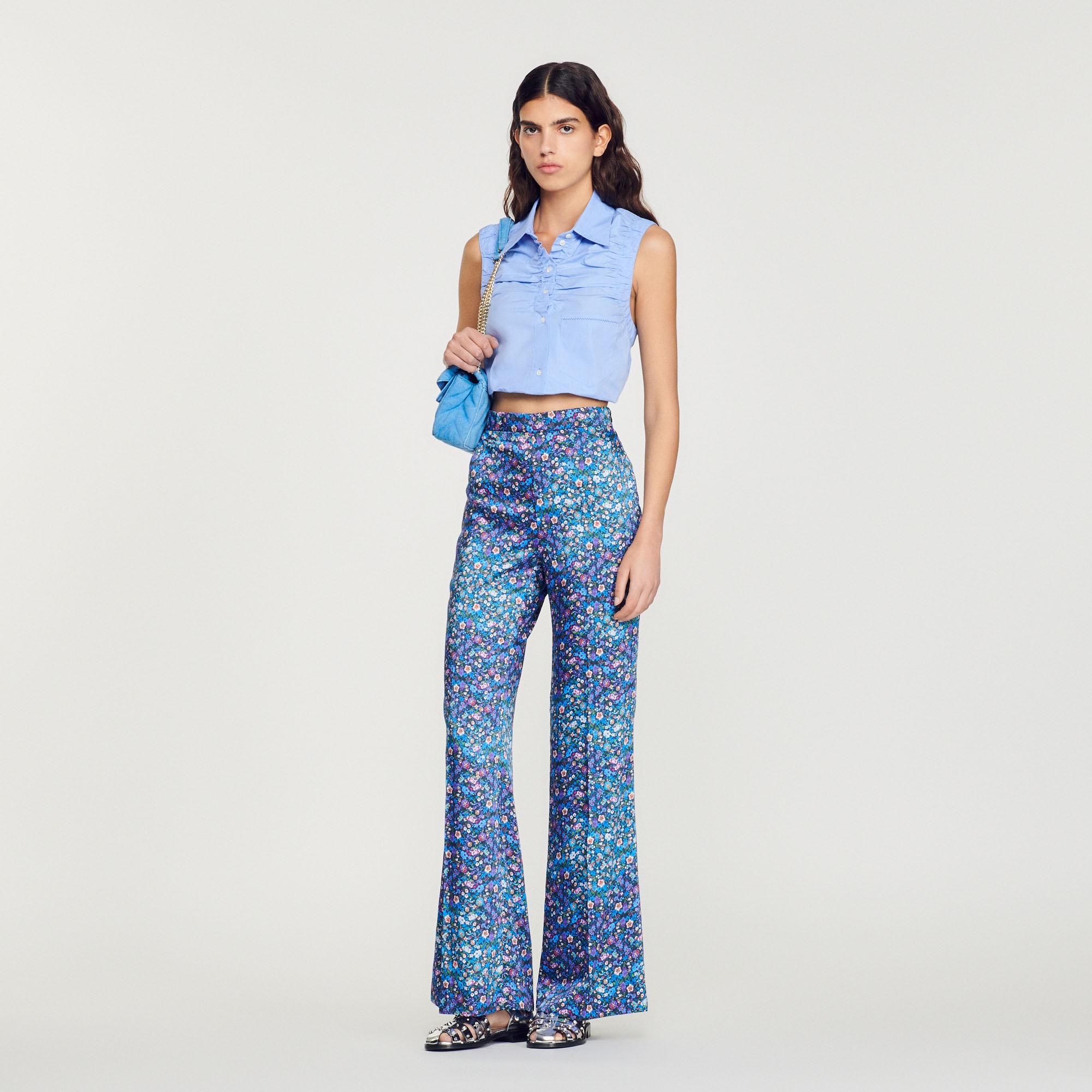 Floral satin pants - 2