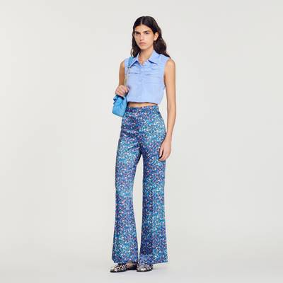 Sandro Floral satin pants outlook