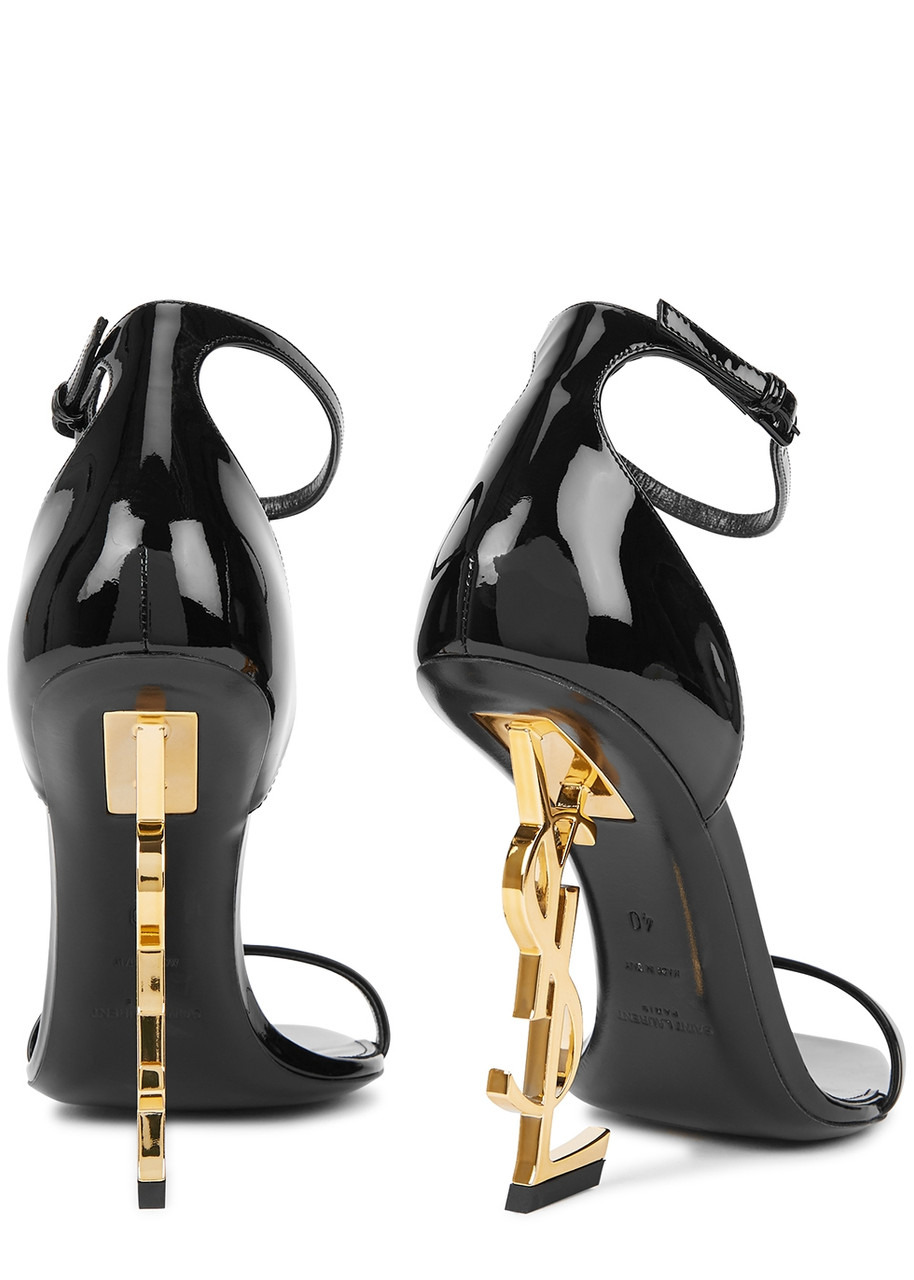 Opyum 110 black logo patent leather sandals - 3