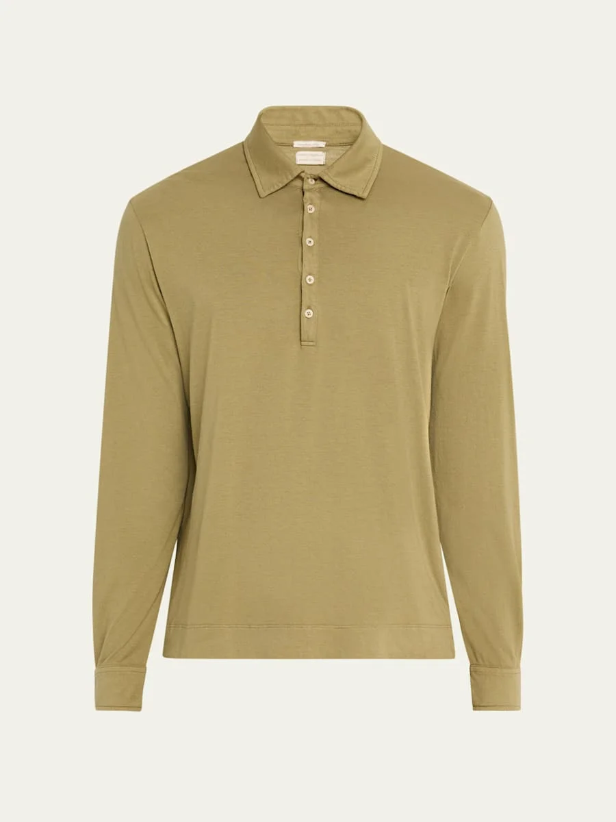 Men's Cotton-Cashmere Polo Shirt - 1