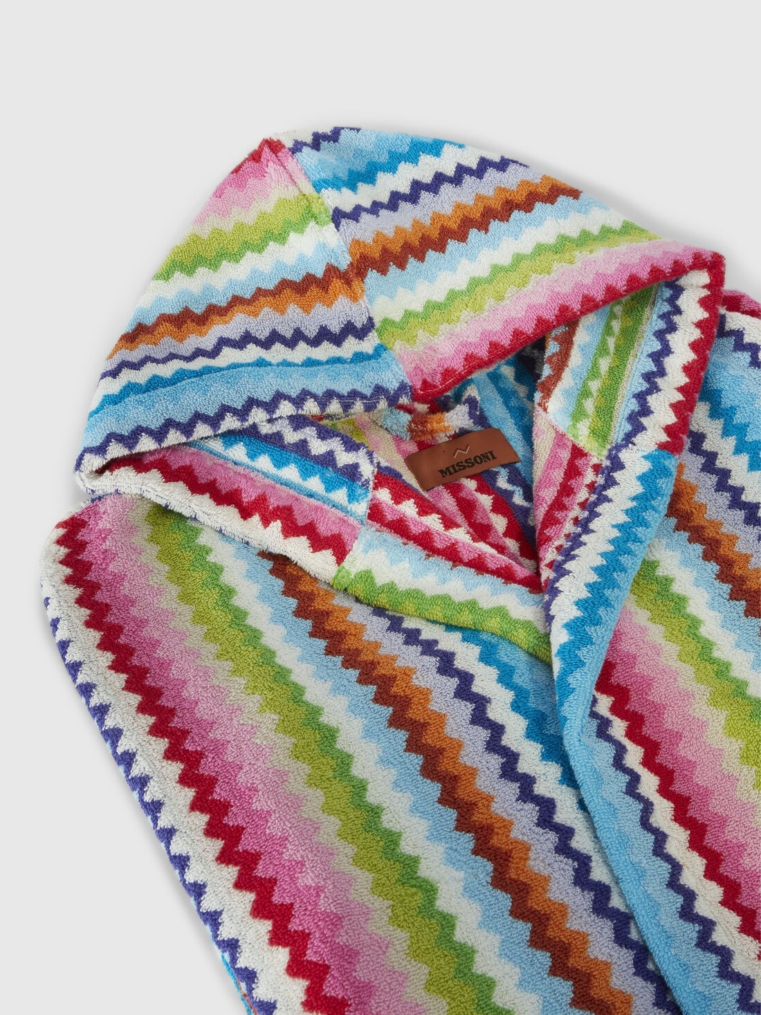 Riverbero bathrobe in zig zag cotton terry - 3