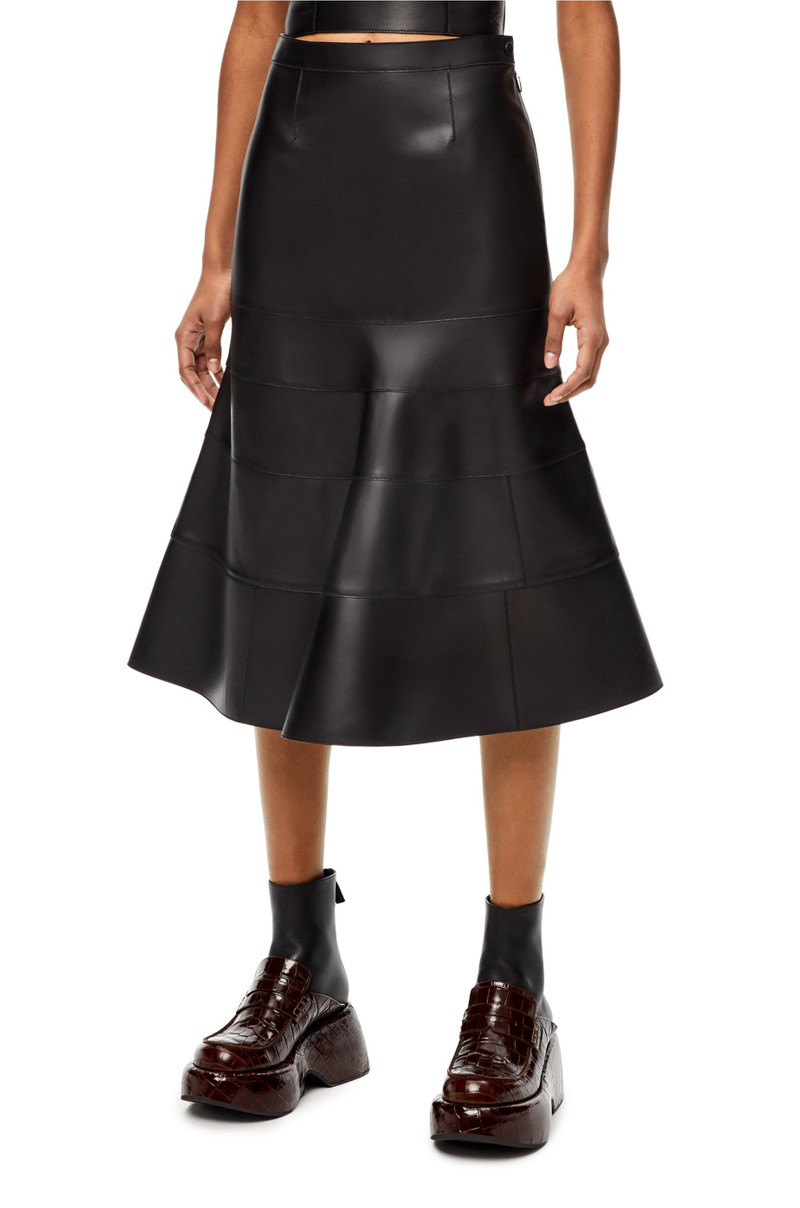 Godet skirt in nappa 3
