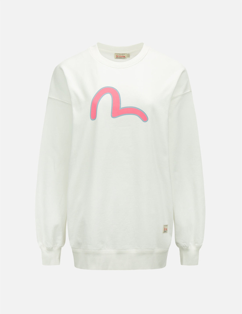 EVISU Fortune Cat and Daruma Print Sweatshirt outlook