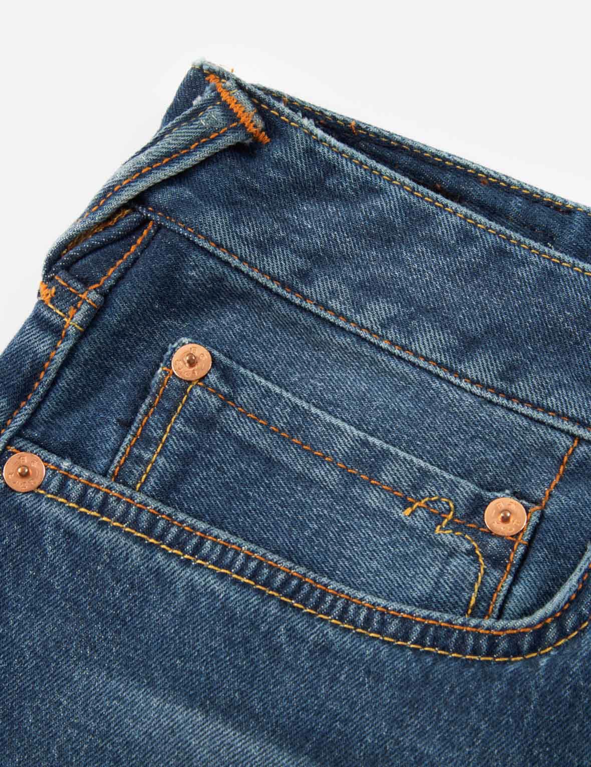 STENCIL GODHEAD DISCHARGED PRINT CROPPED-FIT JEANS #2027 - 8