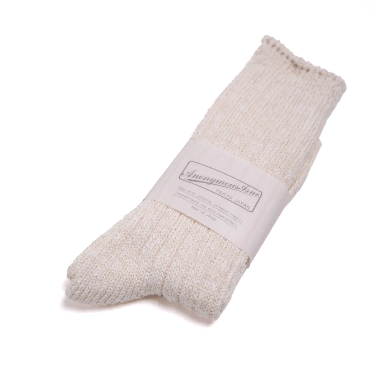 Classic Slub Crew Sock Off White - 1