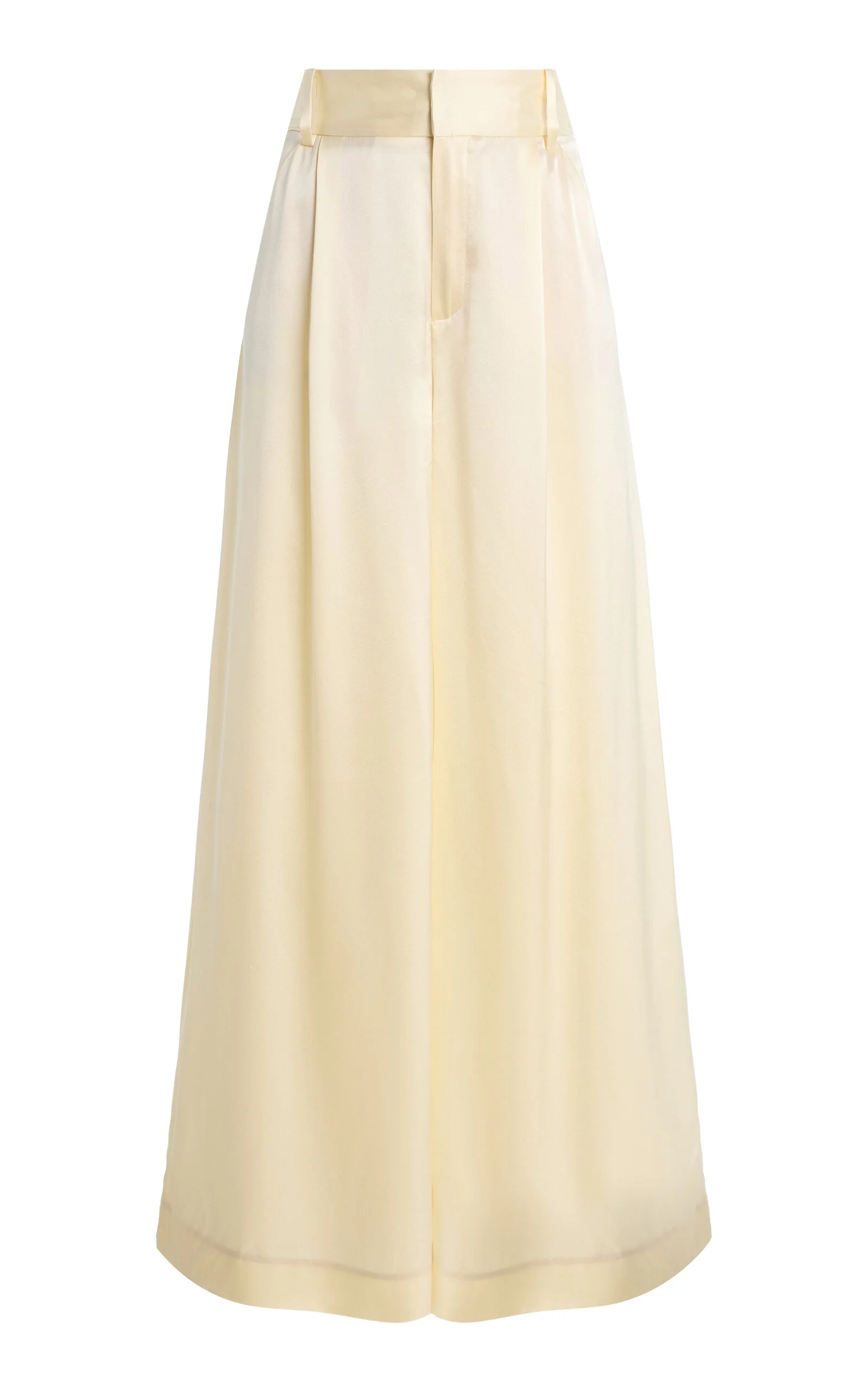Liquid Silk Wide-Leg Pants ivory - 1