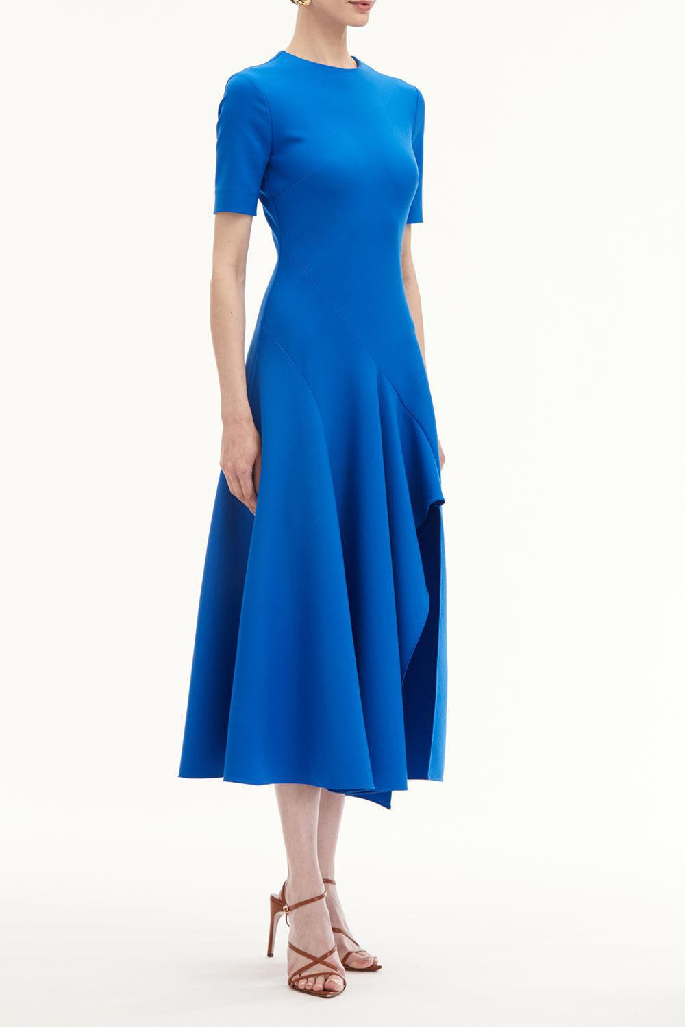Short Sleeve Wave Dress - 4