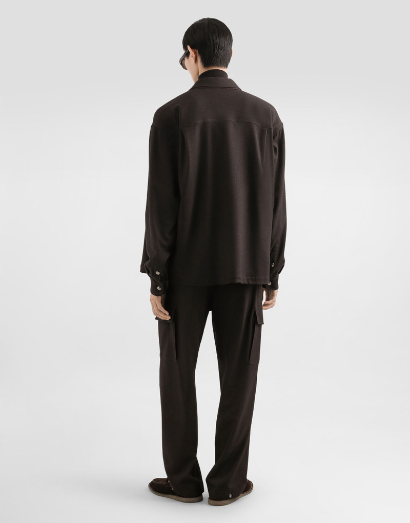 Mélange wool mat shirt 3