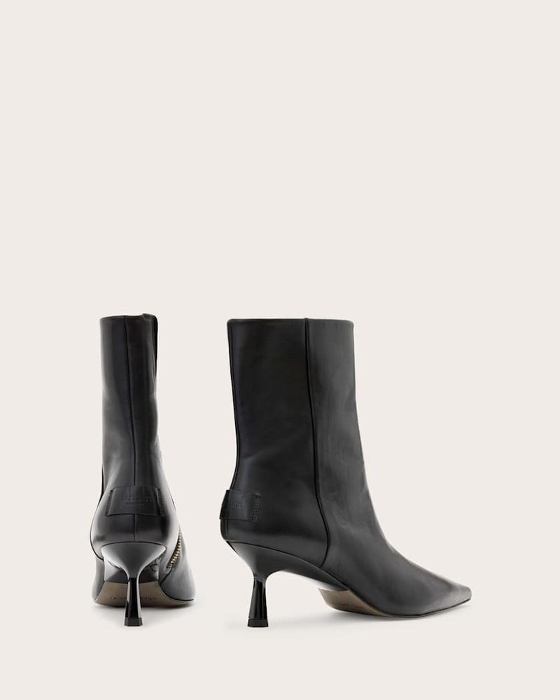 VIVIAN POINTED TOE LEATHER BOOTS 5