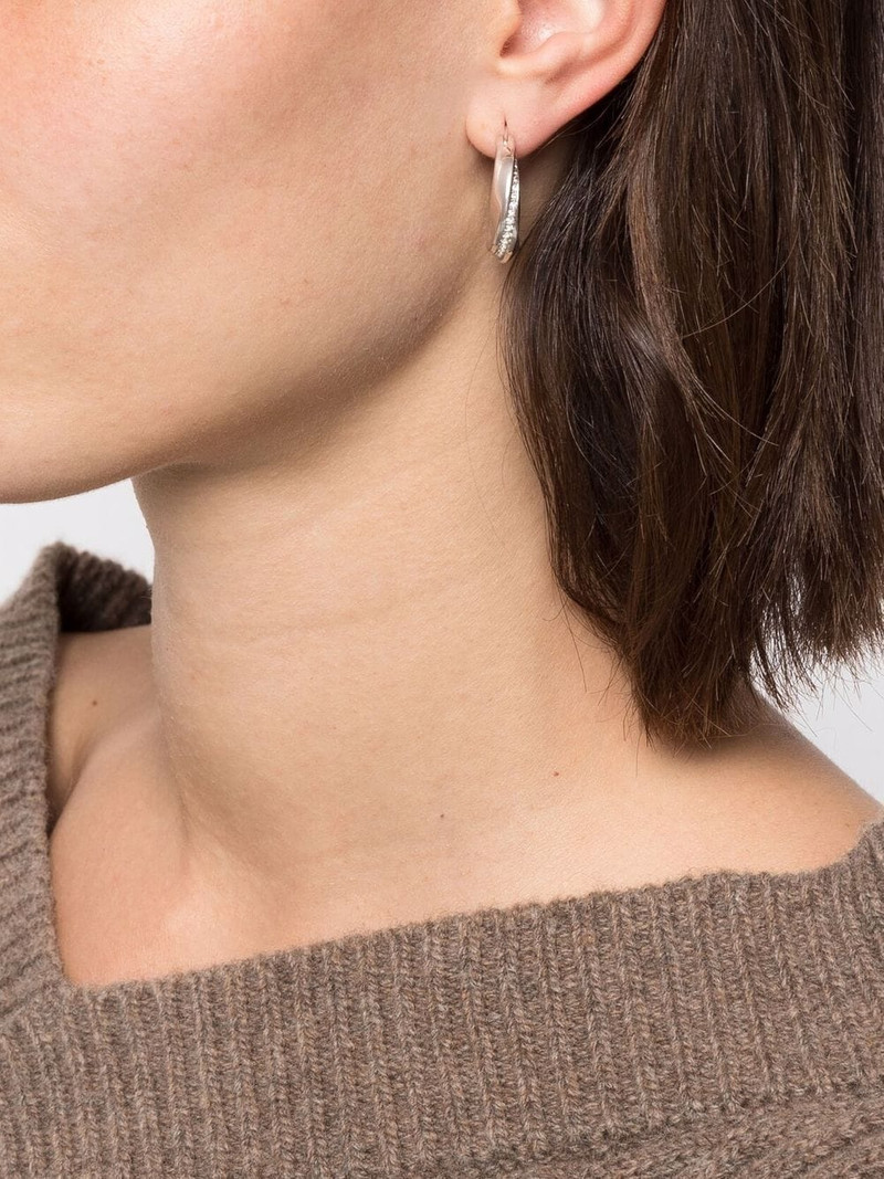 TOM WOOD Infinity crystal rock hoop earrings outlook