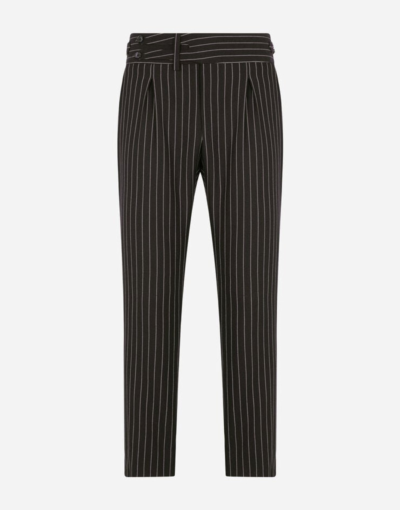 Pinstripe 모직 바지 1
