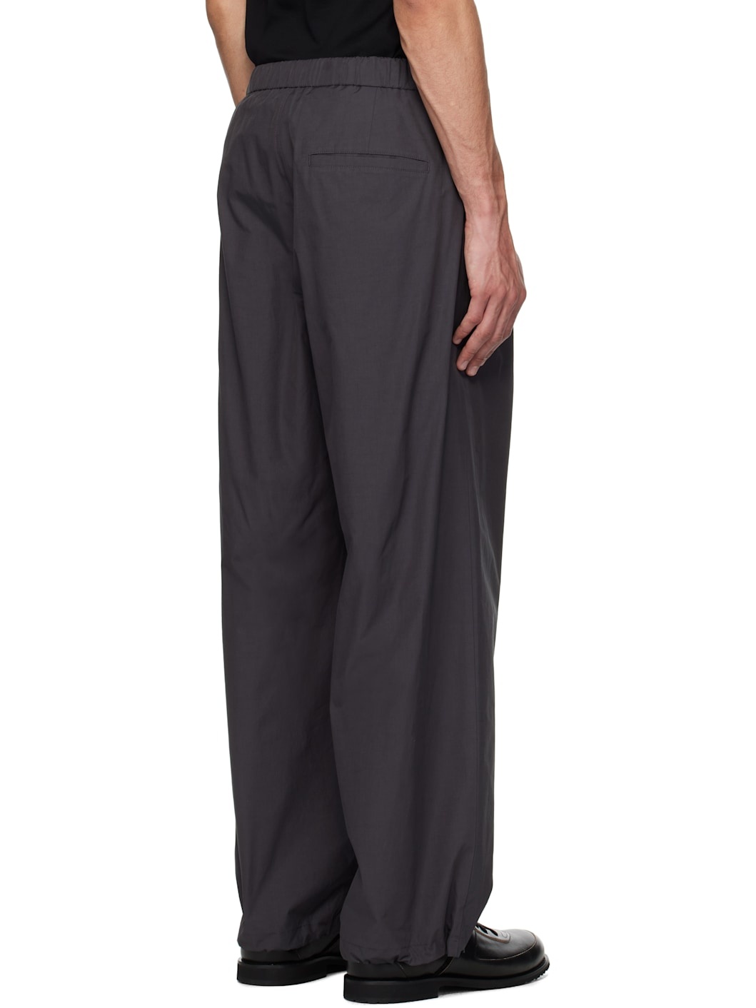 Gray Drawstring Trousers - 3