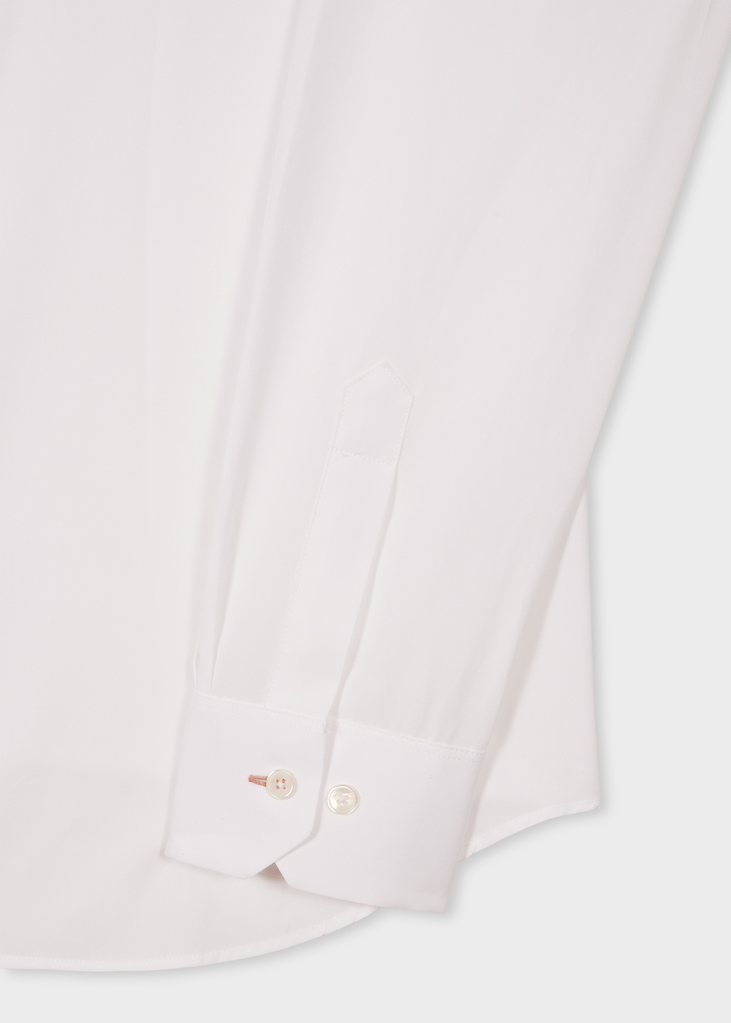 Slim-Fit White Cotton Cutaway Collar Shirt - 2