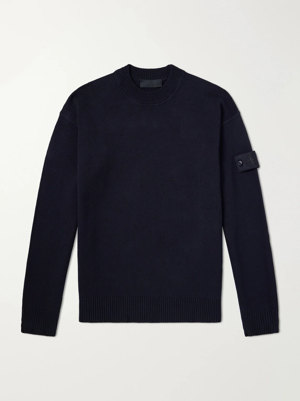 Ghost Logo-Appliquéd Cotton and Cashmere-Blend Sweater - 1