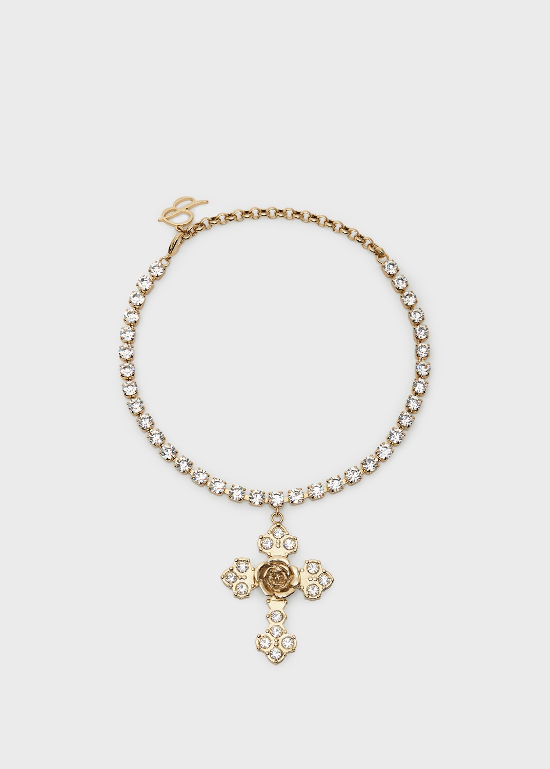 CHOKER WITH PENDANT WITH BLUMARINE AND RHINESTONES - 1