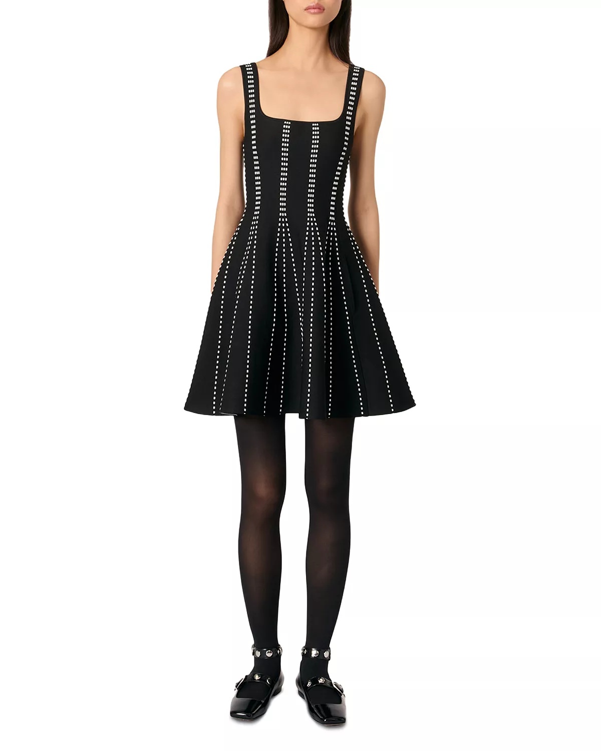 Short Jacquard Knit Dress - 7