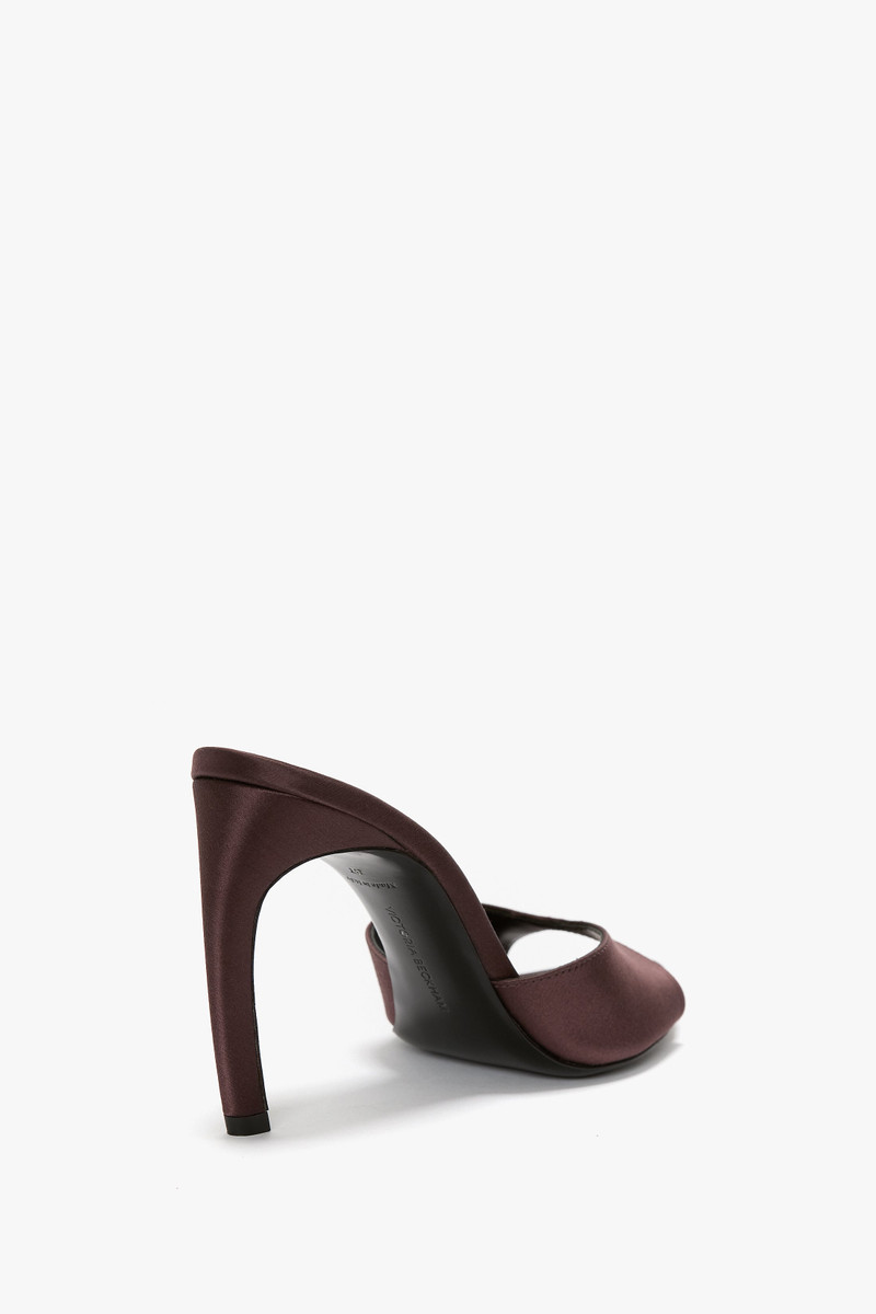 Harlow Mule 100 In Maroon Satin 3
