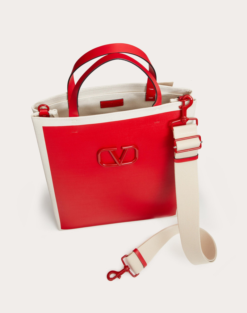 Valentino VLOGO SIGNATURE CANVAS SHOPPING BAG outlook