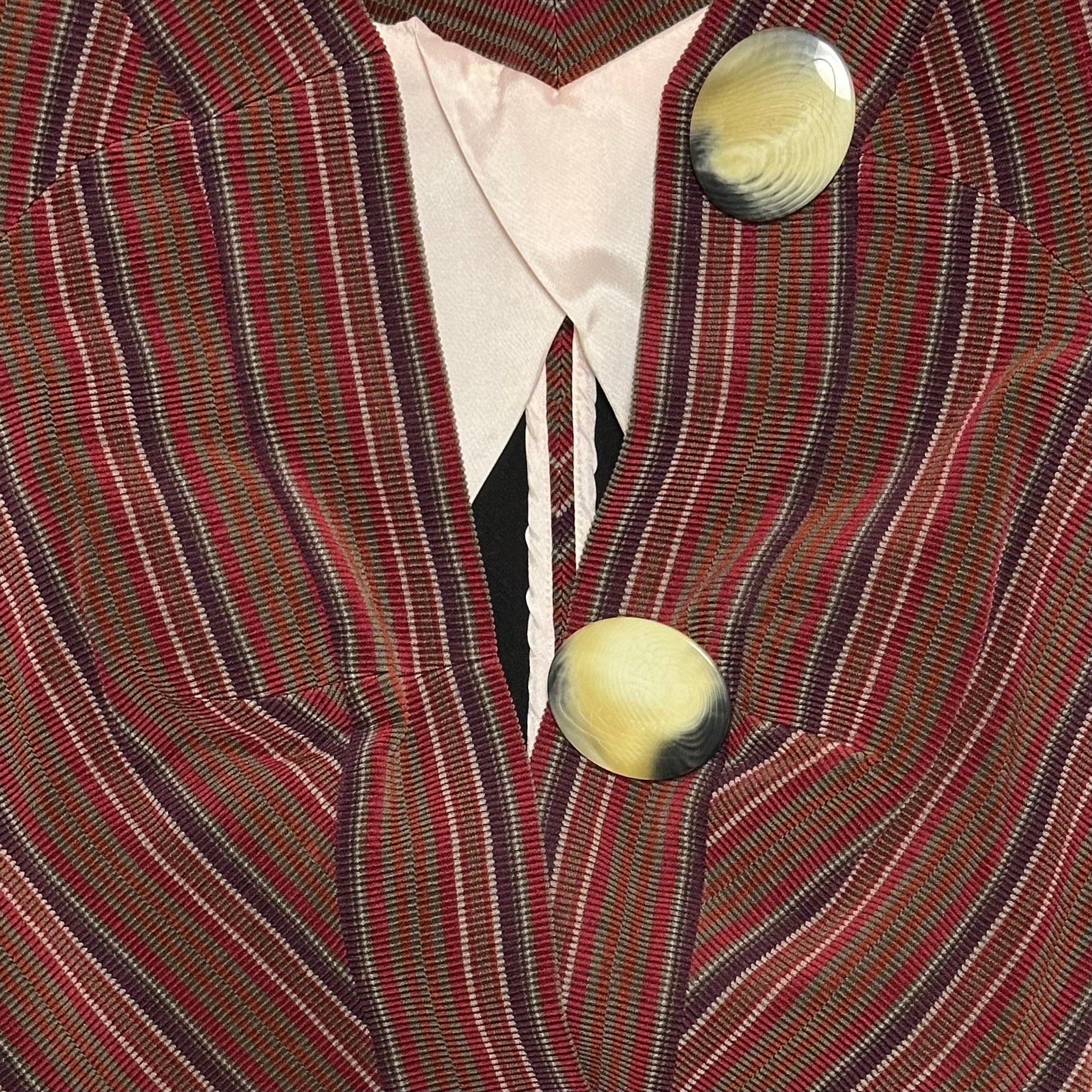 VIVIENNE WESTWOOD Fall Winter 1998 "Dressed To Scale" Striped Jacket with Orb Buttons - 4