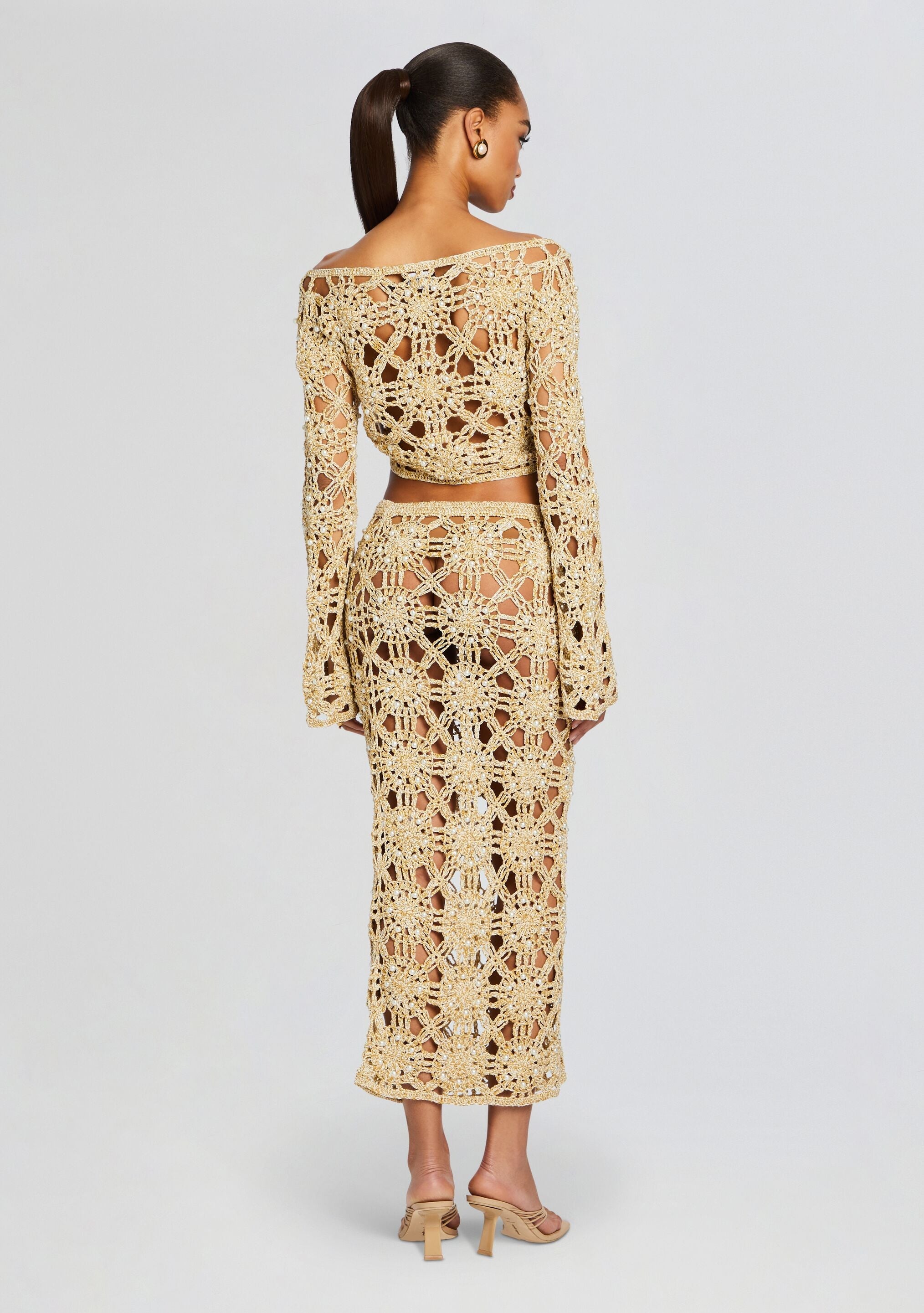 SOFIE KNIT CROCHET SKIRT - 4