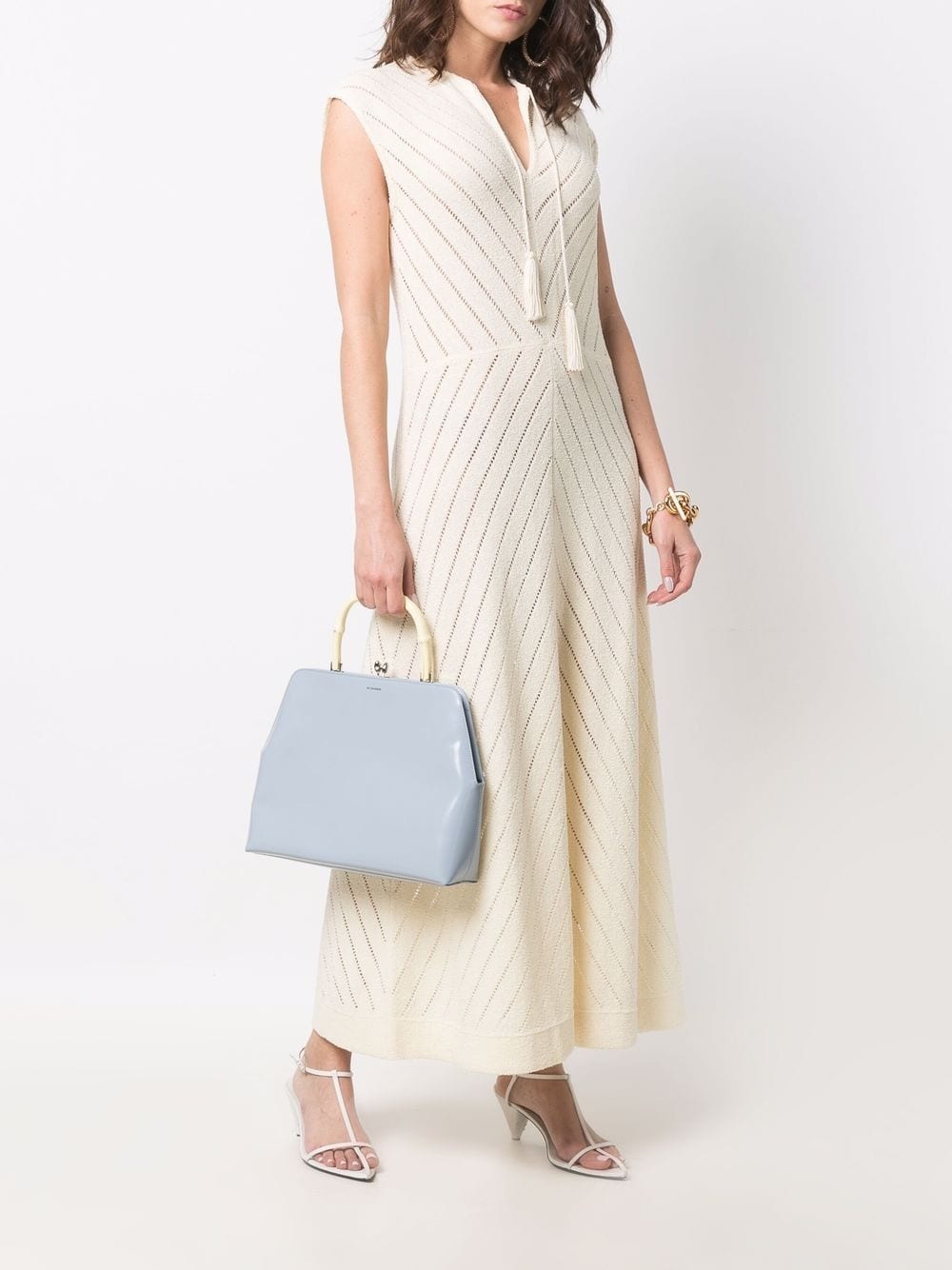 striped V-neck maxi dress - 2