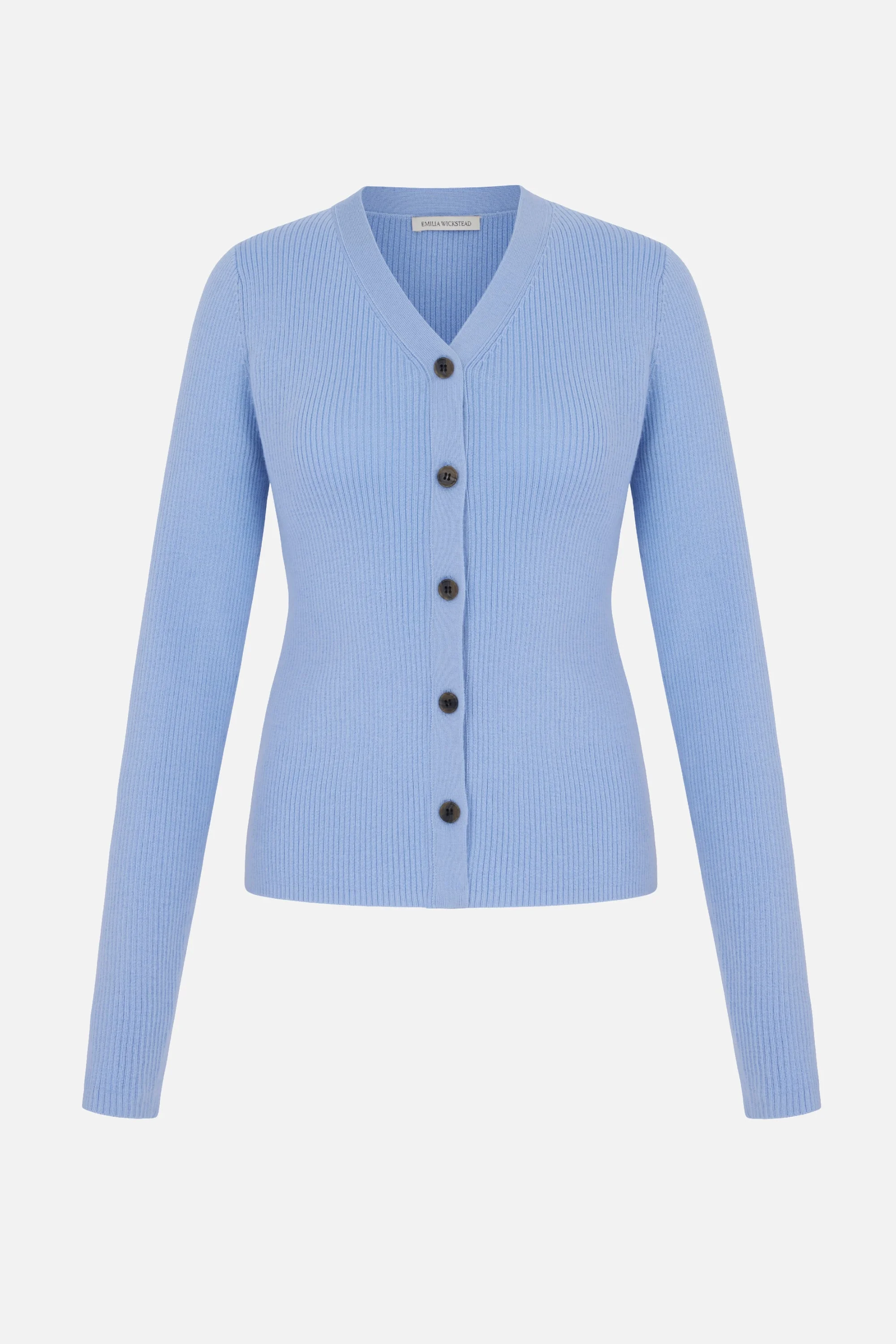 Ash Cardigan in Baby Blue Merino Wool - 1