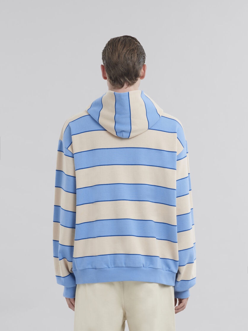 LIGHT BLUE AND BEIGE OVERSIZED HOODIE - 3
