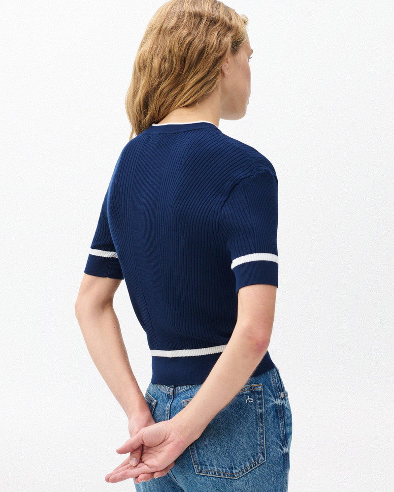Kassy Ribbed Short-Sleeve Sweater 5