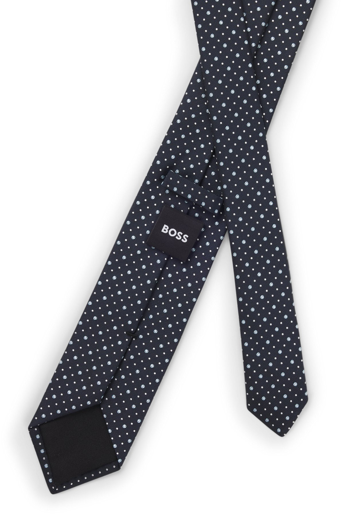 SILK-BLEND TIE WITH DOT MOTIF - 5