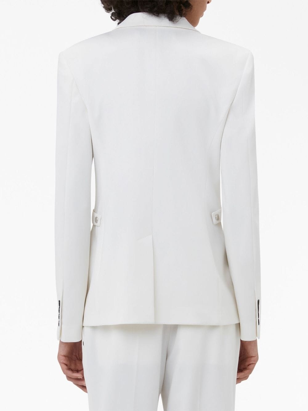 notched-lapels button-fastening blazer - 3