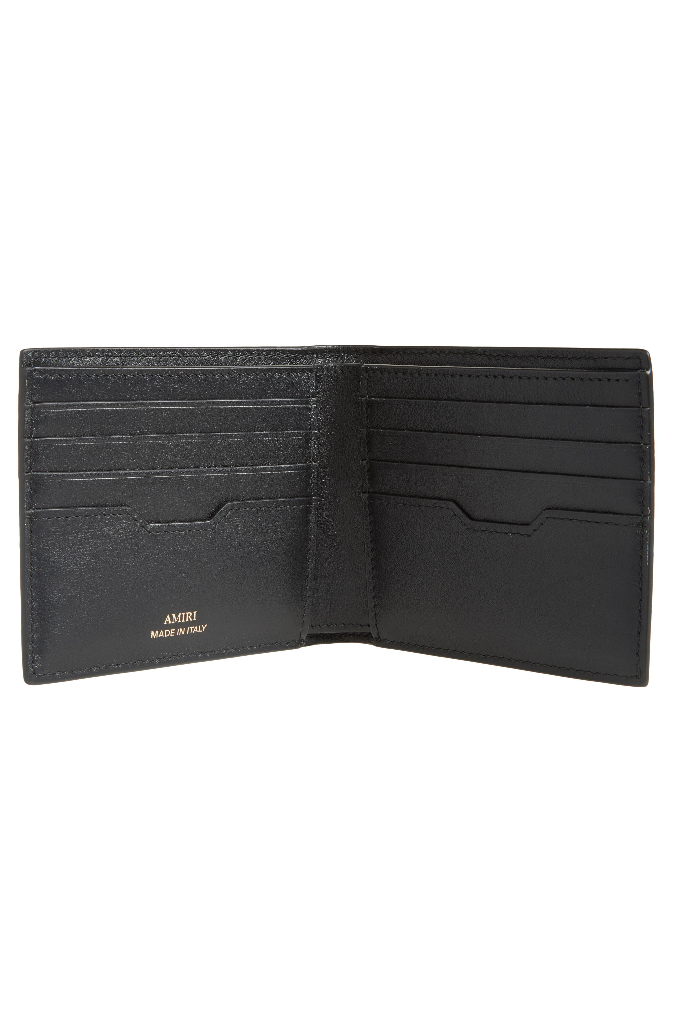 AMIRI MA Icon Croc Embossed Leather Bifold Wallet in Black at Nordstrom - 2