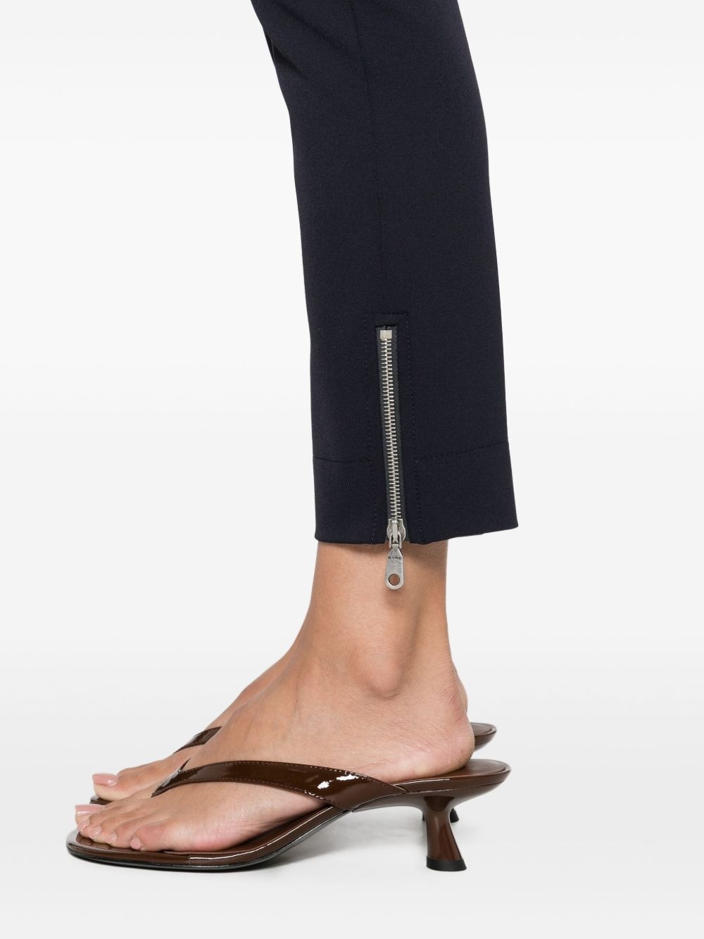 zip-detailing skinny trousers - 5