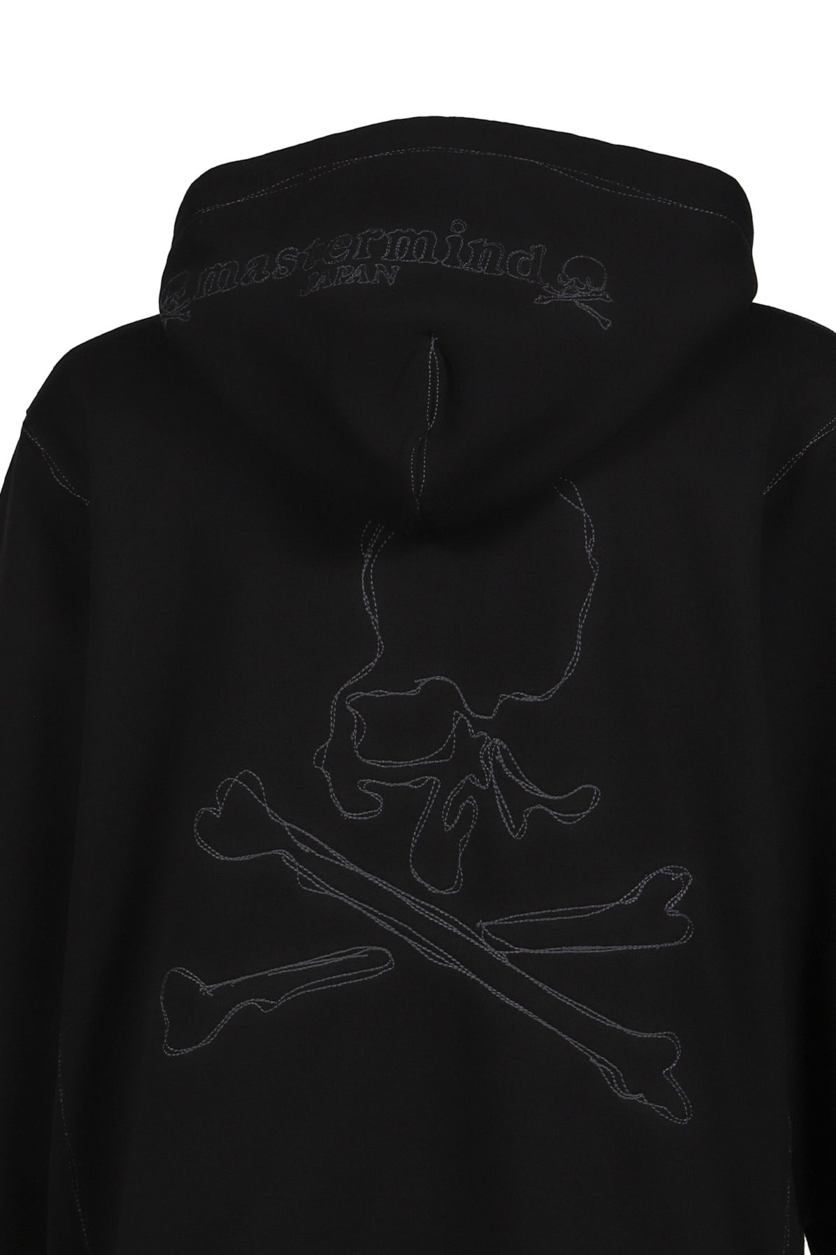 STITCHED ZIP-UP HOODIE / BLK - 5
