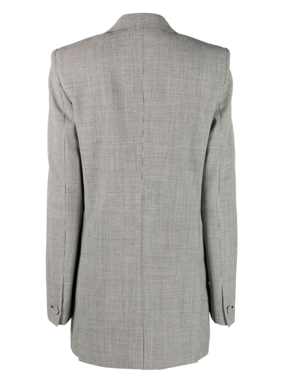 dogtooth-pattern wool blazer - 2