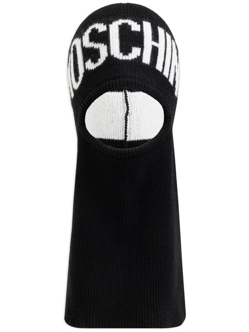 intarsia-knit logo balaclava - 1